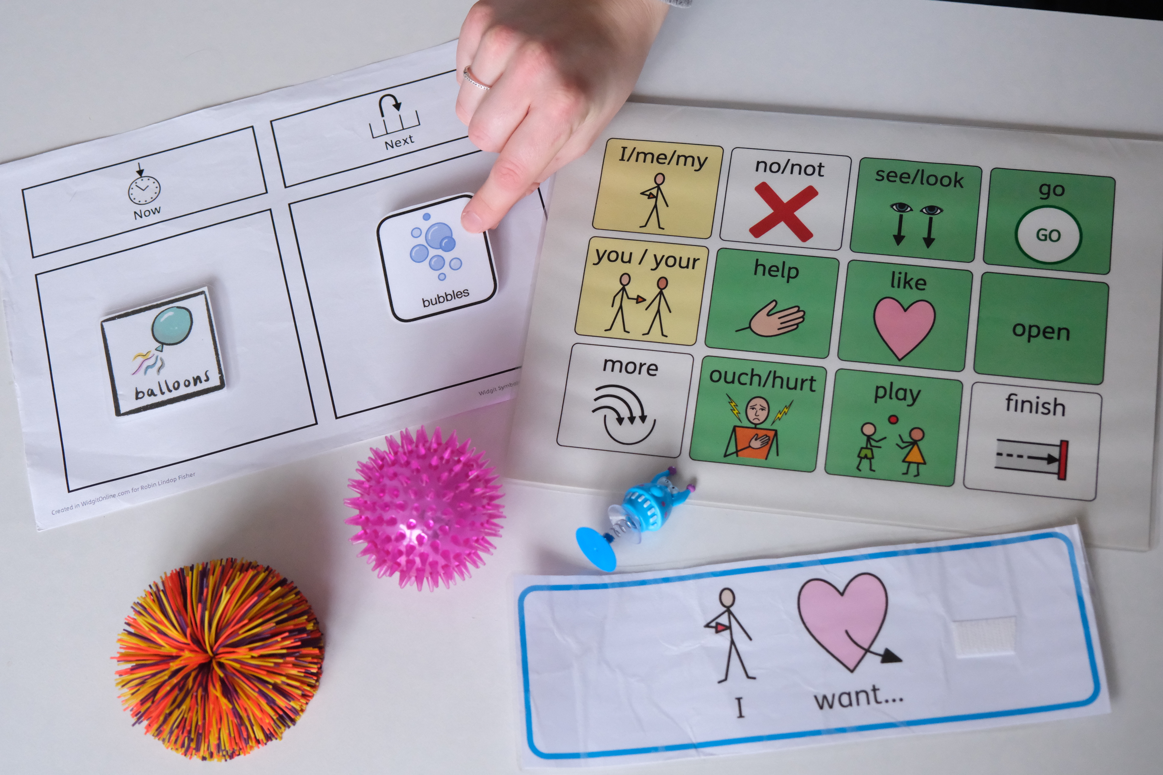 Communication materials used in therapy sessions